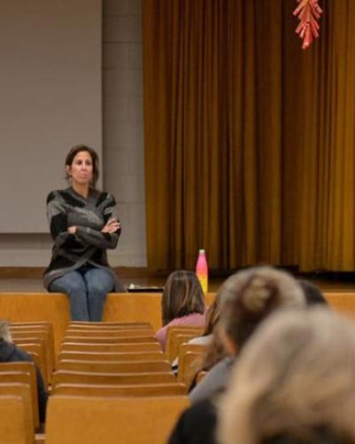 Professor in a lecture hall